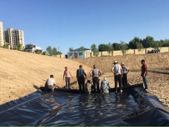 河北黃驊蓄水池防滲土工膜案例